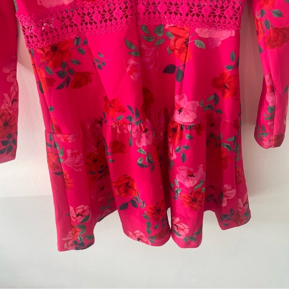 New! Alexia Admor Alexa Pink Print Floral Mini Dress Nwt 37364 — image 7 of 8